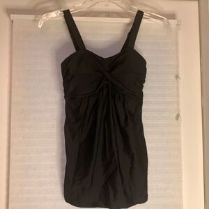 Black Padded Tankini‎ Swim Top Small